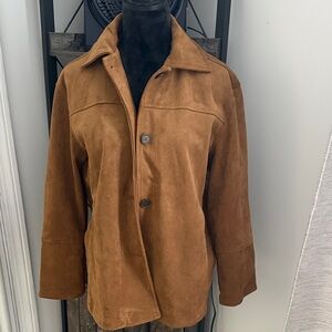 Women’s Tan Teddy Jacket with Button Front